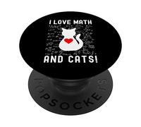 Amo la matematica e i gatti! - Matematica e amante dei gatti, insegnante di matematica PopSockets PopGrip Adesivo