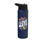 Amo la matematica geometrica per appassionati di forme Stainless Steel Insulated Water Bottle
