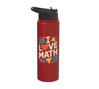 Amo la matematica, la geometria, l'algebra Pi Stainless Steel Insulated Water Bottle