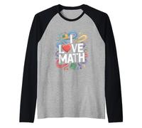 Amo la Matematica per Appassionati di Numeri Geometrici Maglia con Maniche Raglan