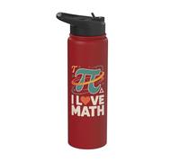 Amo la matematica Pi Tau Enthusiast Design Stainless Steel Insulated Water Bottle