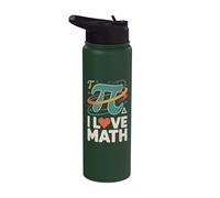 Amo la matematica Pi Tau Enthusiast Design Stainless Steel Insulated Water Bottle