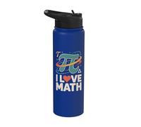 Amo la matematica Pi Tau Enthusiast Design Stainless Steel Insulated Water Bottle
