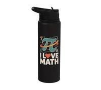 Amo la matematica Pi Tau Enthusiast Design Stainless Steel Insulated Water Bottle