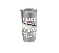 Amo la mia barca Mi piace la mia barca e forse 3 persone Bicchiere termico in acciaio inox doppia parete
