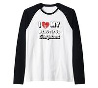 Amo la mia Bellissima Ragazza Maglia con Maniche Raglan