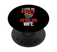 Amo la mia calda moglie africana divertente relazione africana PopSockets PopGrip Adesivo
