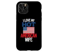 Amo la mia calda moglie americana divertente relazione americana Custodia per iPhone 11 Pro
