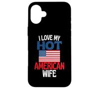 Amo la mia calda moglie americana divertente relazione americana Custodia per iPhone 16 Plus