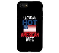 Amo la mia calda moglie americana divertente relazione americana Custodia per iPhone SE (2020) / 7/8