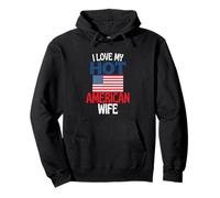 Amo la mia Calda Moglie Americana Divertente relazione Americana Felpa con Cappuccio