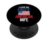 Amo la mia calda moglie americana divertente relazione americana PopSockets PopGrip Adesivo