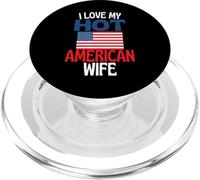 Amo la mia calda moglie americana divertente relazione americana PopSockets PopGrip per MagSafe