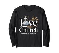 Amo la mia Chiesa Cross Christian Streetwear Maglia a Manica