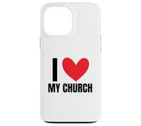 Amo la mia Chiesa Pastore Congregazione Ministro cristiano Dio Custodia per iPhone 13 Pro Max