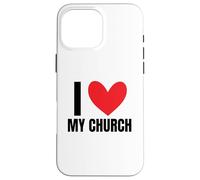 Amo la mia Chiesa Pastore Congregazione Ministro cristiano Dio Custodia per iPhone 16 Pro Max