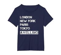 Amo la mia Città Avellino - mia Patria Maglietta, Donna Plus-Size, Navy, 1X