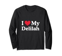 Amo la mia Dalila Heart Delilah Love Delilah Maglia a Manica