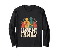Amo la mia Famiglia Progettazione Grafica Maglia a Manica