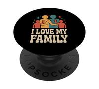 Amo la mia famiglia Progettazione grafica PopSockets PopGrip Adesivo