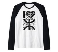 Amo la mia identità berberello - AMAZIGH Maglia con Maniche Raglan