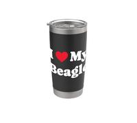 Amo la mia mamma Beagle Proud Beagle Bicchiere termico in acciaio inox doppia parete