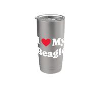 Amo la mia mamma Beagle Proud Beagle Bicchiere termico in acciaio inox doppia parete