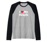 Amo la mia Mamma Beagle Proud Beagle Maglia con Maniche Raglan