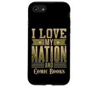 Amo la mia nazione e i fumetti - Americano patriottico Custodia per iPhone SE (2020) / 7/8