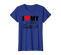 Amo la mia Panda Auto Italiana Maglietta, Donna, Blu Reale, S
