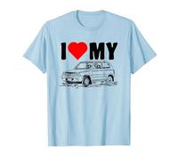 Amo la mia Panda Auto Italiana Maglietta, Uomo, Celeste, 3XL