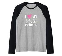 Amo la mia Piccola Principessa Figlia Maglia con Maniche Raglan