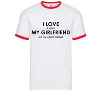 Amo La Mia Ragazza Calcio - Ringer Da Uomo - Regalo Divertente Per Moglie