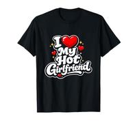 Amo la mia Ragazza Calda Grassetto Tipografia Romantica Maglietta