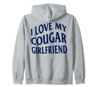 Amo la mia Ragazza Cougar (Arte sul Retro) Felpa con Cappuccio