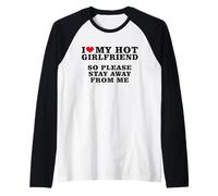 Amo la mia Ragazza Sexy Quindi stai Lontano da Me Coppia Maglia con Maniche Raglan
