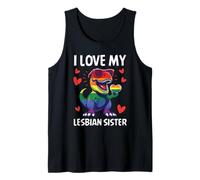 Amo la mia Sorella lesbica Orgoglio Arcobaleno Queer Ally CSD LGBTQ Canotta