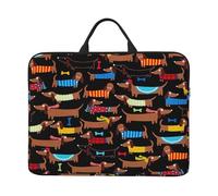 Amo la mia stampa di bassotti, Custodia per laptop da 14 pollici, borsa per notebook, custodia per laptop, valigetta con maniglia