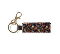 Amo la mia stampa di bassotti, Portachiavi in pelle PU, portachiavi con anello portachiavi, organizer, 1 pz