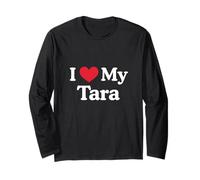 Amo la mia Tara Heart Tara Love Tara Maglia a Manica