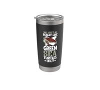 Amo la mia tartaruga marina verde Bicchiere termico in acciaio inox doppia parete