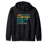 Amo La Montagna il mio Cane e forse 3 Persone Escursionista Felpa con Cappuccio