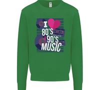 Amo La Musica Pop Rock Acid House Uomo Degli Anni 80 E 90 Felpa Maglione