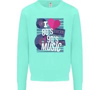 Amo La Musica Pop Rock Acid House Uomo Degli Anni 80 E 90 Felpa Maglione