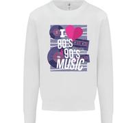 Amo La Musica Pop Rock Acid House Uomo Degli Anni 80 E 90 Felpa Maglione