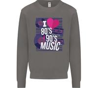 Amo La Musica Pop Rock Acid House Uomo Degli Anni 80 E 90 Felpa Maglione