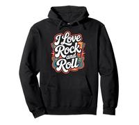 Amo la musica rock and roll per chitarra Felpa con Cappuccio