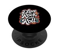 Amo la musica rock and roll per chitarra PopSockets PopGrip Adesivo