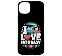 Amo la nave vichinga Norway Northern Lights Custodia per iPhone 15 Plus