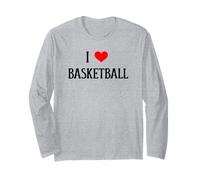 Amo la pallacanestro Mi piace la pallacanestro B-Ball Sport Lover Maglia a Manica